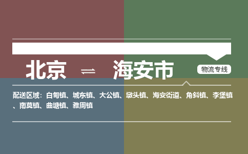 北京到海安市物流公司專業(yè)的北京到海安市物流專線