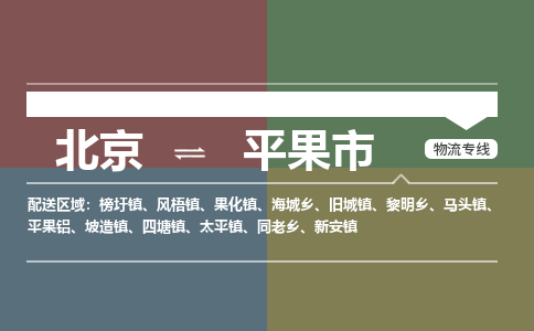 北京到平果市物流公司專業(yè)的北京到平果市物流專線