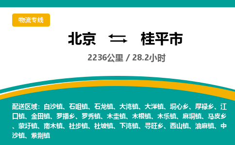 北京到桂平市物流公司專業(yè)的北京到桂平市物流專線