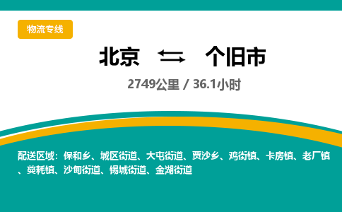 北京到個(gè)舊市物流公司專業(yè)的北京到個(gè)舊市物流專線