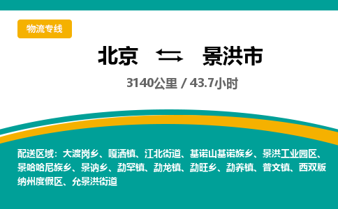 北京到景洪市物流公司專業(yè)的北京到景洪市物流專線