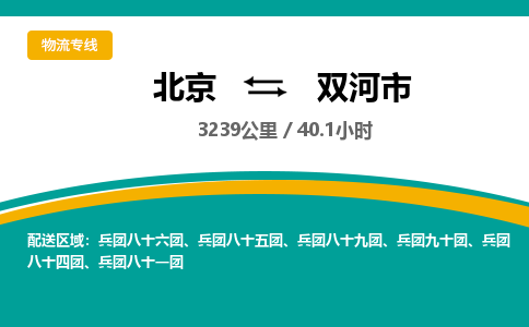 北京到雙河市物流公司專業(yè)的北京到雙河市物流專線