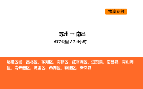 蘇州到南昌物流專線_蘇州到南昌貨運公司_蘇州至鷹潭運輸直達專線